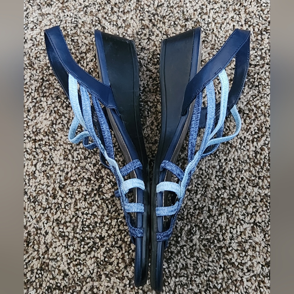 Impo Women's Navy and Light Blue Strappy Sandals - Picture 3 of 3